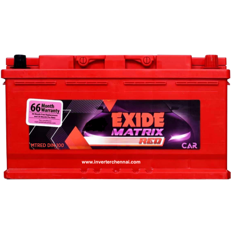 Exide Matrix Red Car Battery MTREDDIN100 inverterchennai.com